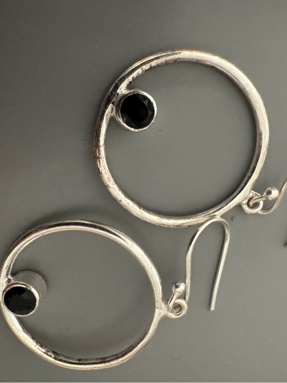 Fabindia Earrings with Black Gemstone Accent